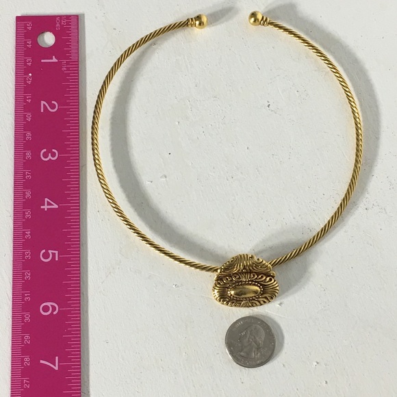 Vintage Premier Designs Choker Gold Tone Necklace - Picture 8 of 11
